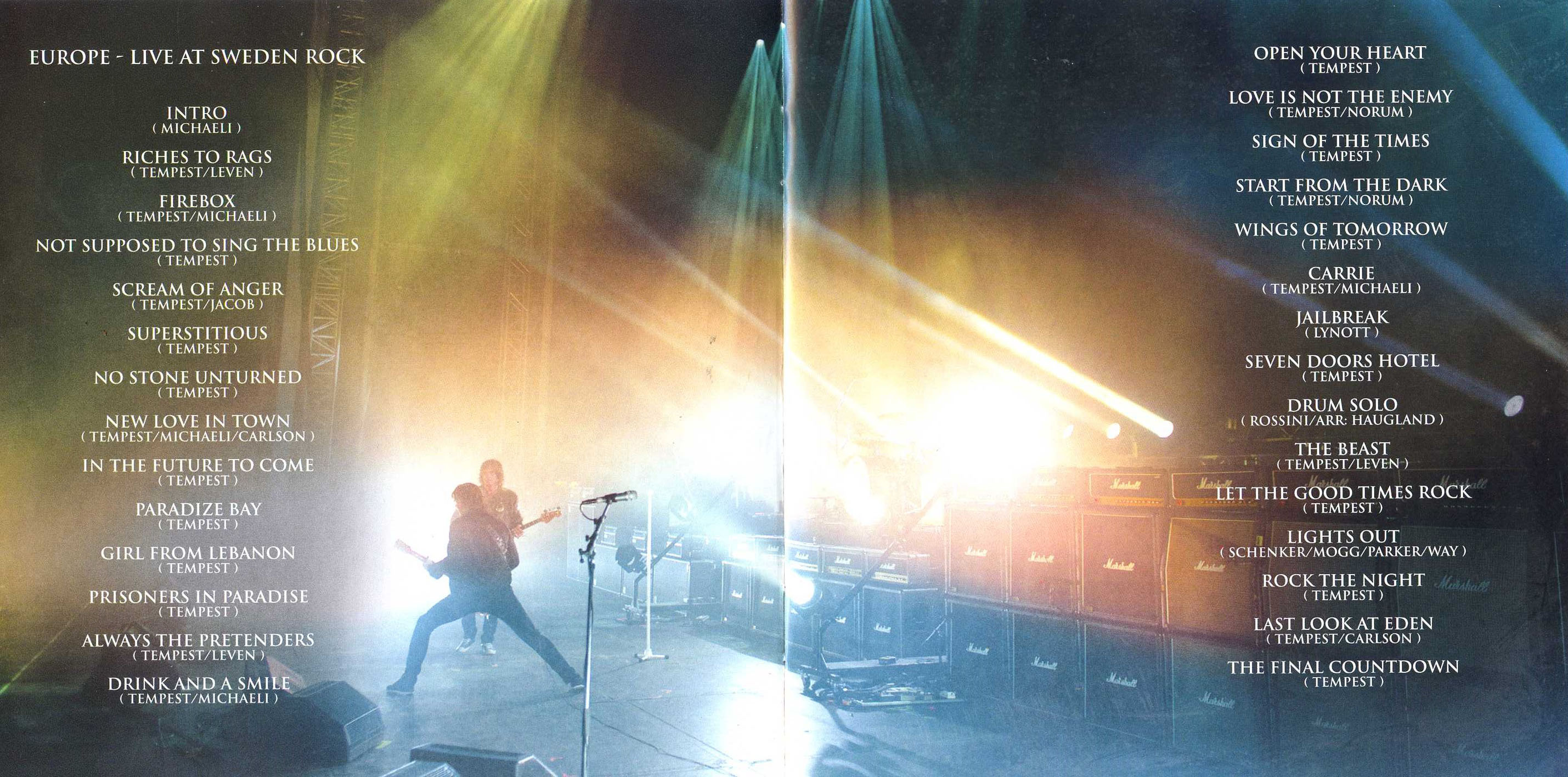 Europe  Live at Sweden Rock; 30th Anniversary : Booklet 3